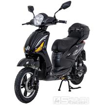 Elektrický skútr RACCEWAY E-MOPED s baterií 12Ah - barva černá lesklá