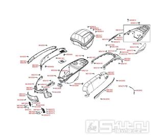 F12 Zadní kapotáž a úložný prostor - Kymco Like 200i