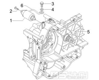 1.20 Elektrický startér motoru - Gilera Nexus 125 4T LC 2007-2008 (ZAPM35700)