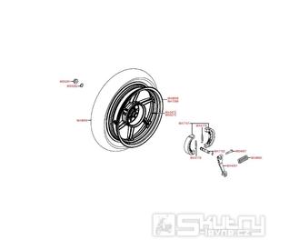 F08 Zadní kolo / Zadní brzda - Kymco Super 8 125 [Big Tyre] KL25SF