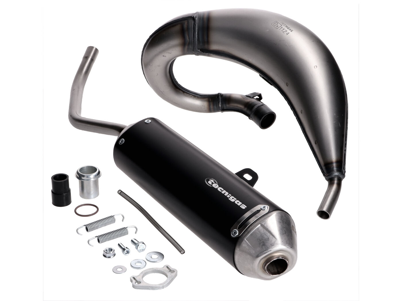 Výfuk Tecnigas E-NOX EVO Steel pro Derbi Senda 00-, Aprilia RX, SX, Gilera RCR, SMT