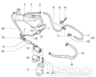 T34 Palivový systém - Gilera Runner Purejet 50 1998-2005 (ZAPC36100)