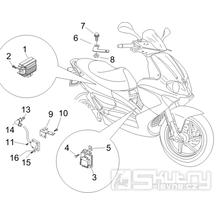 6.06 Regulátor napětí, zapalovací cívka a kabel - Gilera Runner 200 VXR 4T LC 2005-2006 (ZAPM46200)