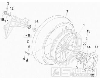 4.12 Zadní kolo - Gilera Nexus 500 SP 4T LC 2006-2007 (ZAPM35200)