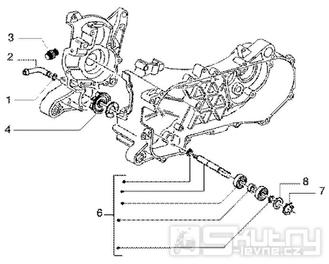 T13 Vodní čerpadlo - Gilera DNA GP Experience 50ccm 2T 1998-2005  (ZAPC27000...)