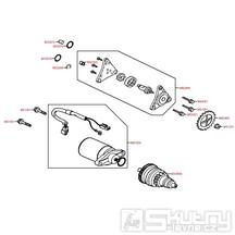 E07 Elektrický startér / Olejové čerpadlo - Kymco Agility 50 Carry 4T KG10DA