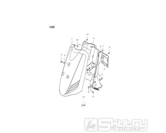 27 Přední kapotáž Cab - Hyosung SB 50 Gamma