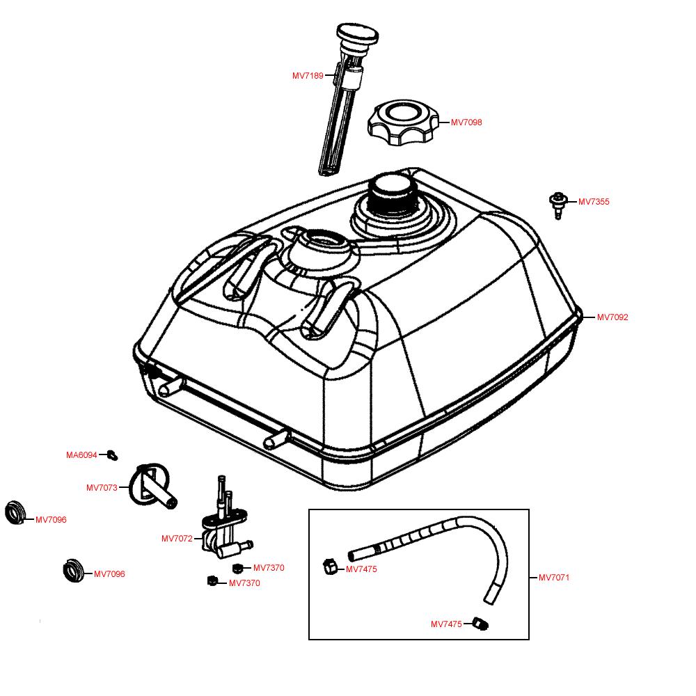 F10 Nádrž a palivový kohout - Kymco MXU 400
