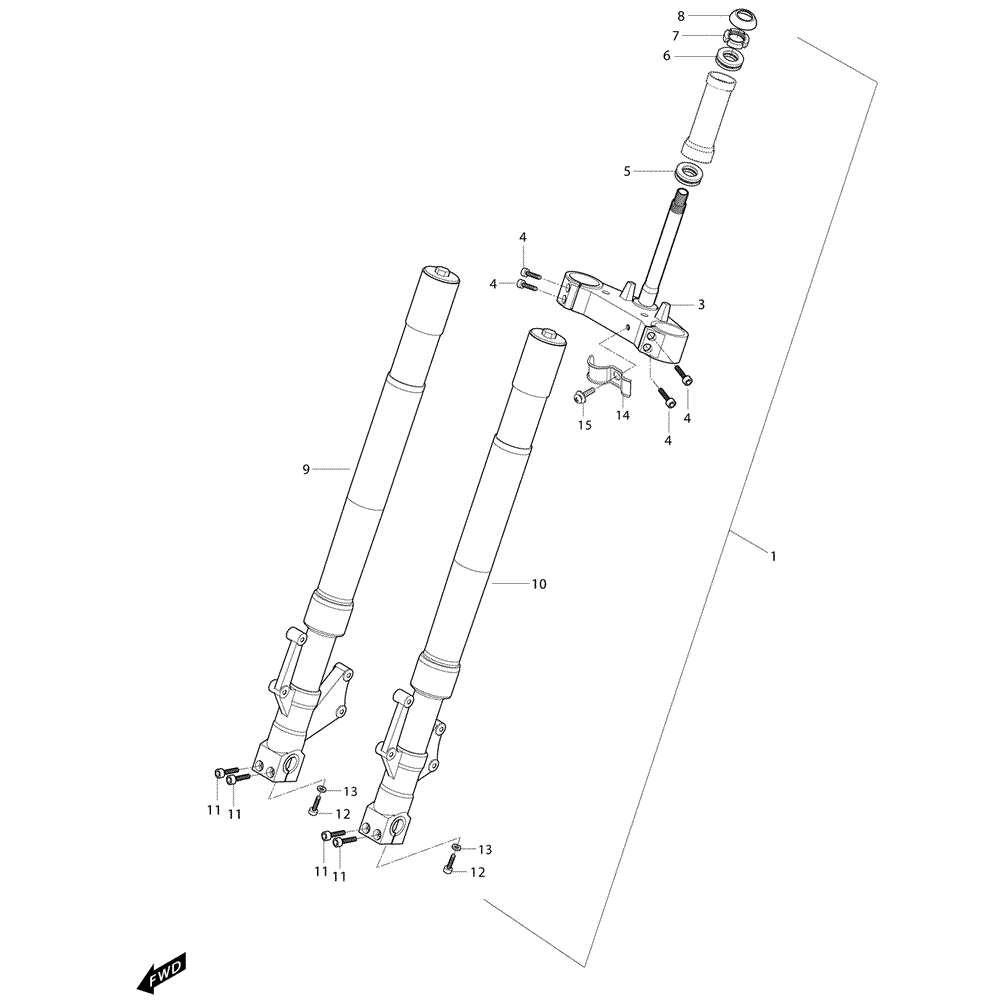 FIG34 Přední vidlice - Hyosung GT 250i NE (Naked)
