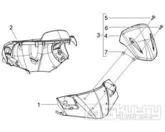 3.01 Kryt řidítek, plexi štít - Gilera Runner 200 VXR 4T LC 2006 (ZAPM46400)