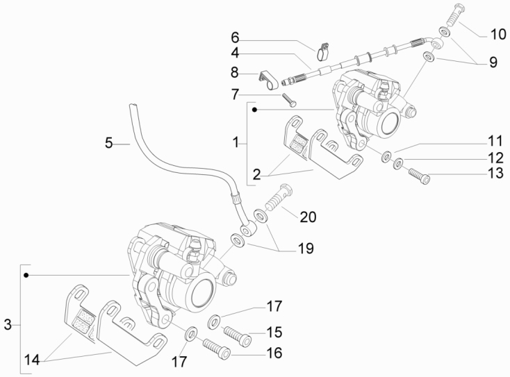 5.01 Brzdový třmen, destičky - Gilera Runner 50 PureJet 2010-2011 (ZAPC46200)