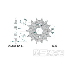 Pastorek AFAM 13 zubů 520 pro Honda TRX 250R, 250X