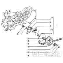 T10 Variátor, řemen variátoru - Gilera Runner Purejet 50 1998-2005 (ZAPC36100)