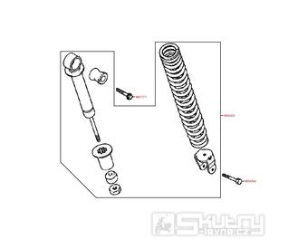 F17 Zadní tlumič - Kymco DJ 50