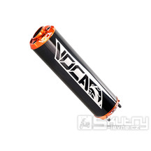 Koncovka výfuku Voca hliníková - černá/oranžová CNC