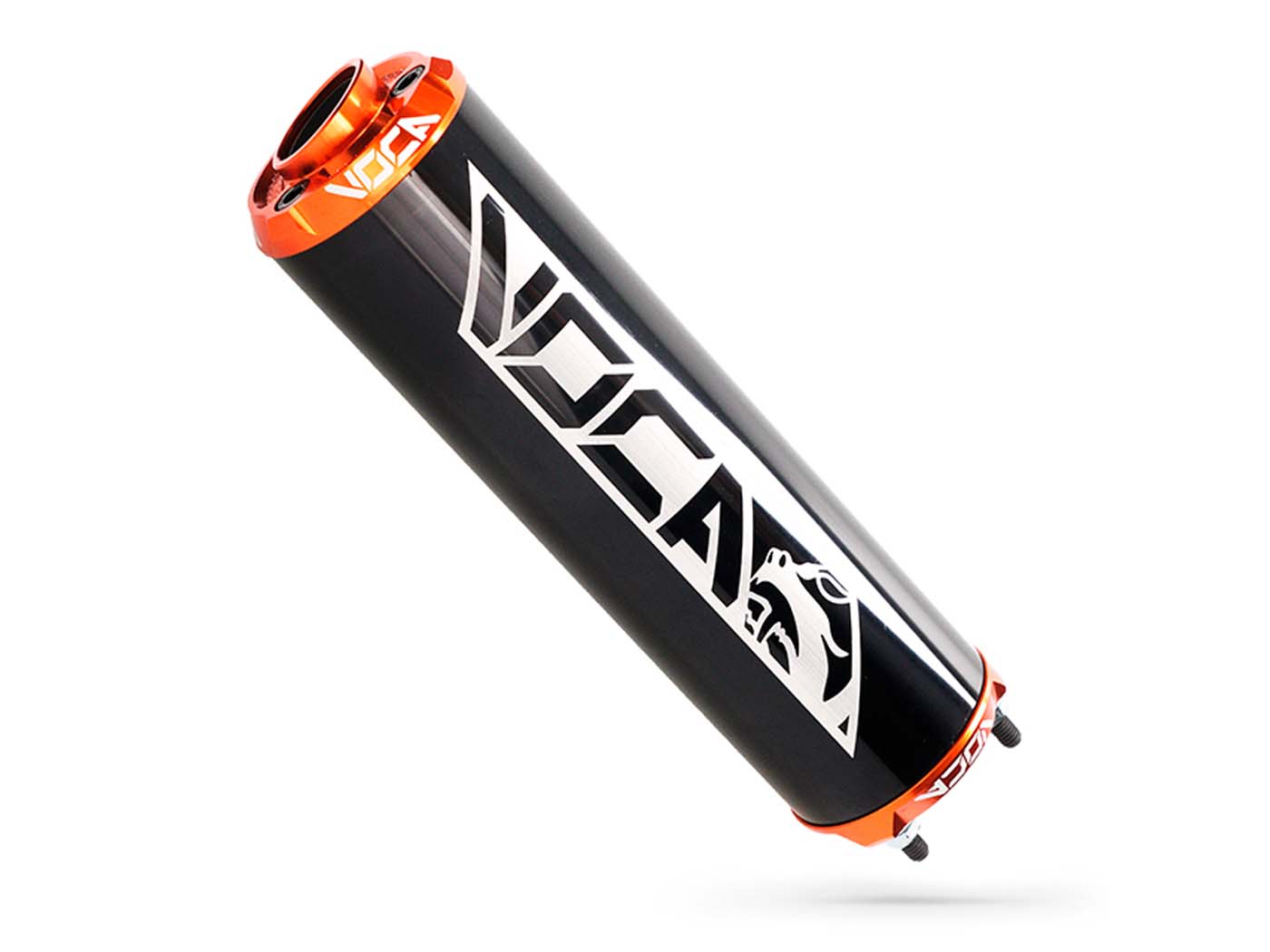 Koncovka výfuku Voca hliníková - černá/oranžová CNC