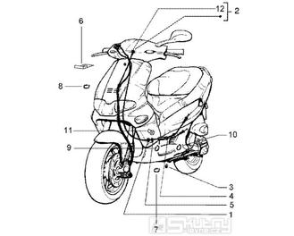 T45 Náhon tachometru  - Gilera Runner 50 Poggiali do roku 2005 (ZAPC36200...)