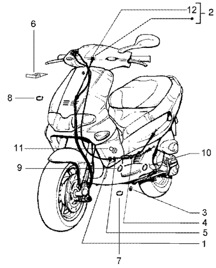 T45 Náhon tachometru  - Gilera Runner 50 Poggiali do roku 2005 (ZAPC36200...)