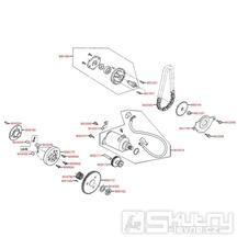 E07 Elektrický startér / olejové čerpadlo - Kymco Agility 125 One