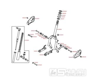 F06 Přední tlumiče / Sloupek řízení - Kymco DJ 50 Refined SA10ED