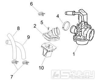 1.39 Karburátor - Gilera Runner 50 SP 2010-2012 (ZAPC46100, ZAPC46300, ZAPC4610001)