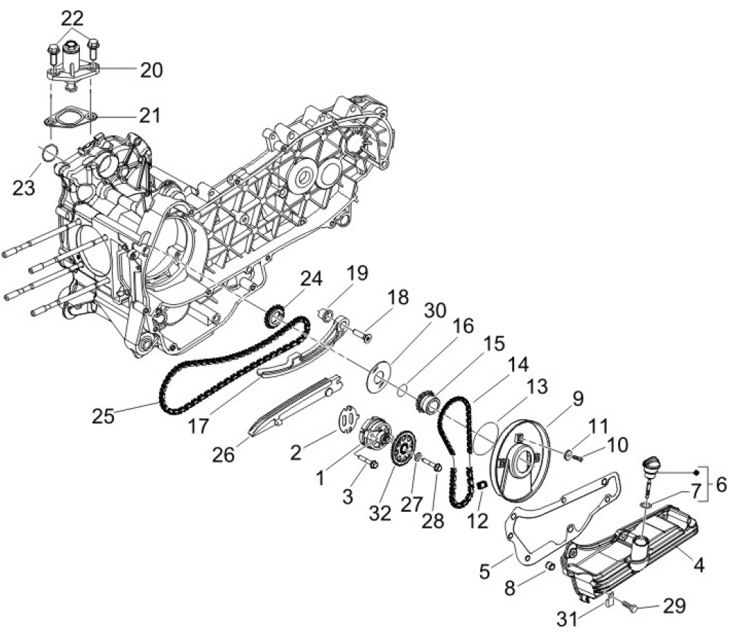 1.18 Olejové čerpadlo - Gilera Runner 125 "SC" VX 4T 2006-2007 (ZAPM46100)