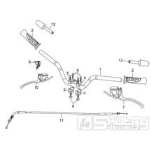 3.06 Řidítka, gripy, brzdové páčky - Gilera Oregon 250 2007-2009 (RGEYN25D5)