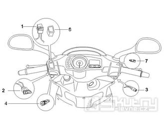 6.01 Přepínače světel a blinkrů, tlačítko startování a houkačky - Gilera Runner 200 VXR 4T LC Race 2006 (ZAPM46400)