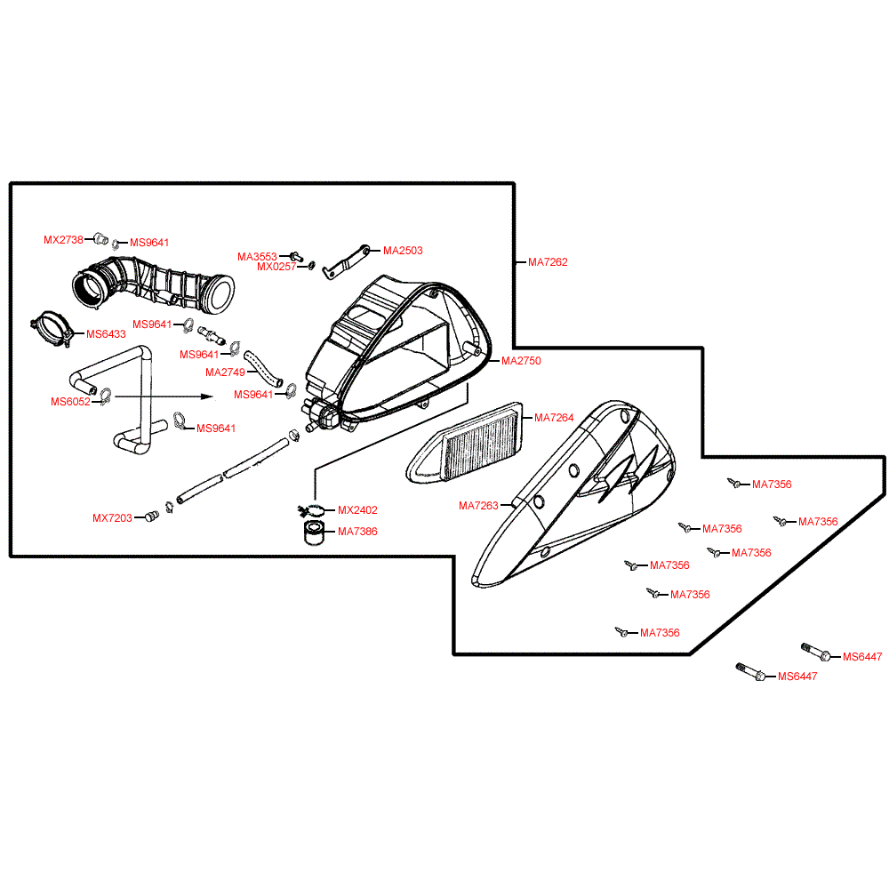 F13 Vzduchový filtr pro Kymco Super 8 125 [LC2U82000] (KL25CA) KC125T-B