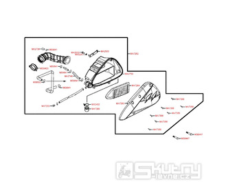 F13 Vzduchový filtr pro Kymco Super 8 125 [LC2U82000] (KL25CA) KC125T-B