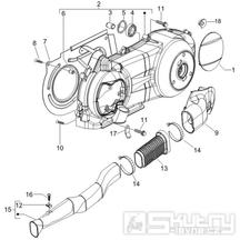 1.15 Kryt variátoru, přívod vzduchu pro variátor - Gilera Runner 200 ST 4T LC 2008-2011 (ZAPM46401)
