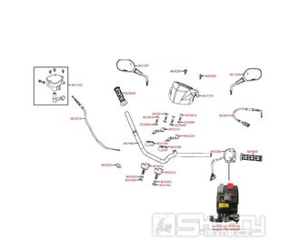 F03 Zrcátka / řidítka a ovládání - Kymco MXU 300 Wide