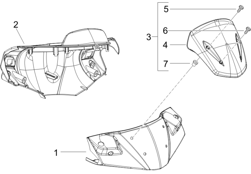 3.01 Kryt řidítek - Gilera Runner 125 VX 4T 2007 (ZAPM46300)
