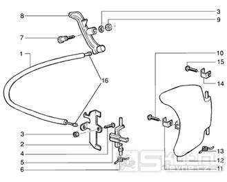 T32 Držák palivové nádrže - Gilera Runner VX 125 4T (ZAPM24100, ZAPM24000)