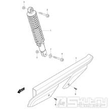 FIG44 Tlumič a kryt řetězu - Hyosung GT 250i NE