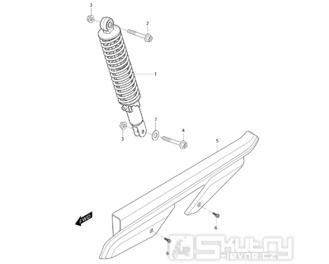 FIG44 Tlumič a kryt řetězu - Hyosung GT 250i NE