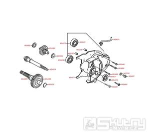 E08 Převodovka - Kymco DJ 50 Refined SA10ED