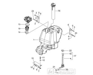 2.47 Palivová nádrž - Gilera Runner 125 VX 4T Speciální série 2007 (ZAPM46300)
